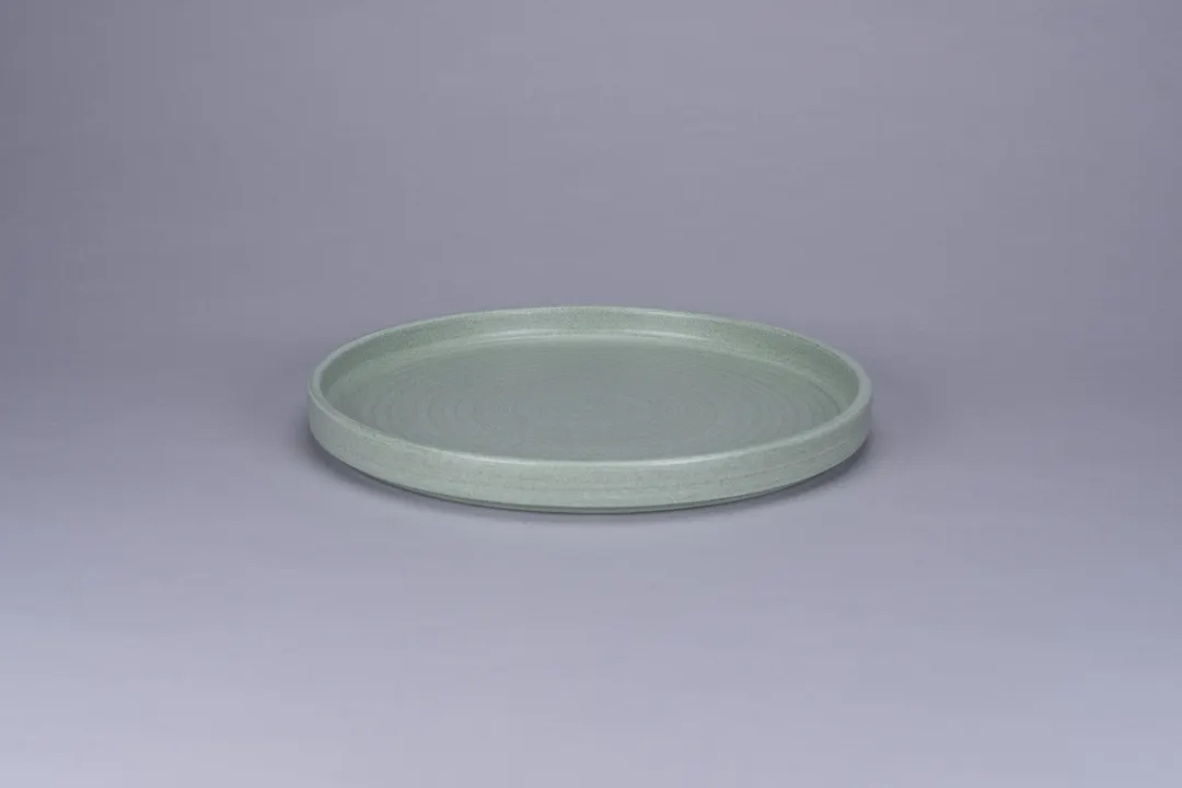 RAK Porcelain NOLD23SAQ - 9" Round Rimless Aqua Green Ceramic Plate, Dishwasher Safe - 6/Case