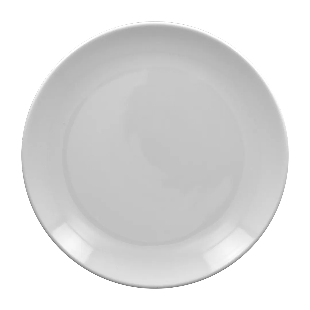 RAK Porcelain ONPR25 - 9.85" Round China Plate, Coupe Deep Rim, Polished Orion Finish, 12/Case