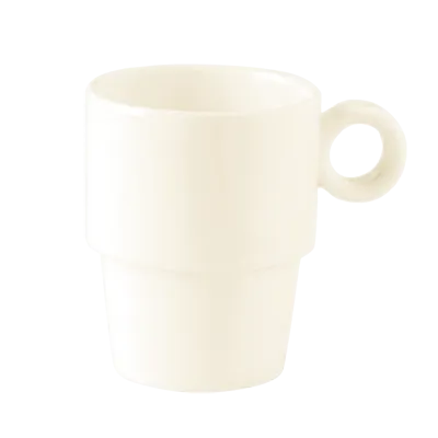 RAK Porcelain OPCM23 - Mini Max Casino Mug, 7-3/4 oz, 2-3/4" Dia, Porcelain, Dishwasher Safe - 12/Case