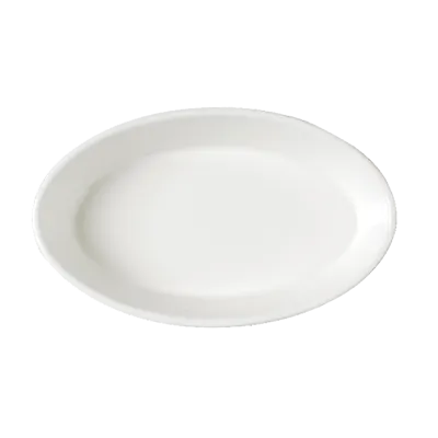 RAK Porcelain OPOS20 Oval Pie Pan, 7-7/8" x 4-3/4", 7" Porcelain, Dishwasher & Microwave Safe - 1/Case