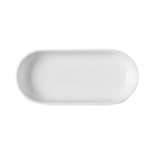 RAK Porcelain OPRB17 - Rectangular Bowl, 8 oz (6" 2/3) White Porcelain, Microwave Safe - 12/Case
