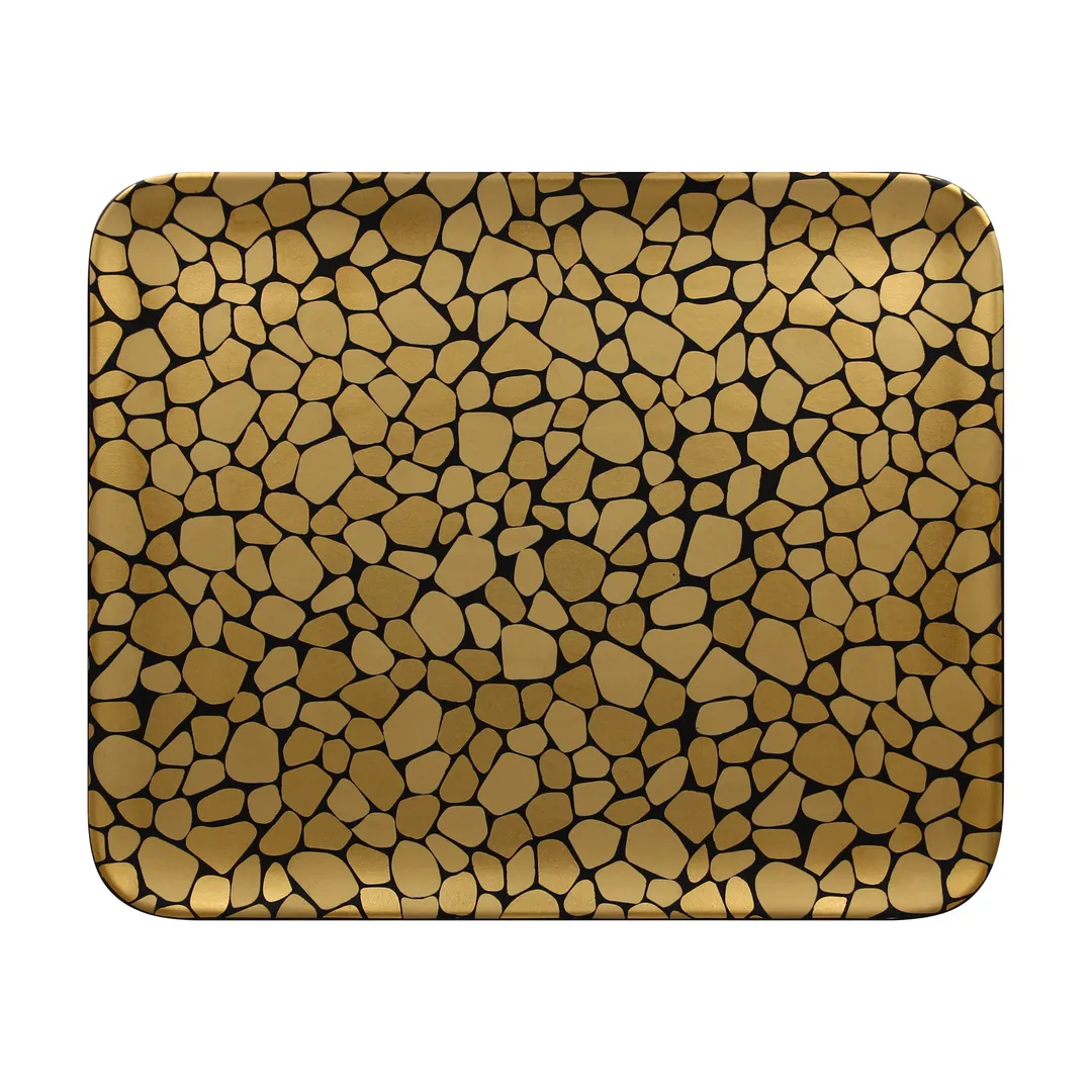 RAK Porcelain PBAURX33 Pebbles Rectangular Plate, 13" x 10-5/8" Gold Porcelain - 6/Case