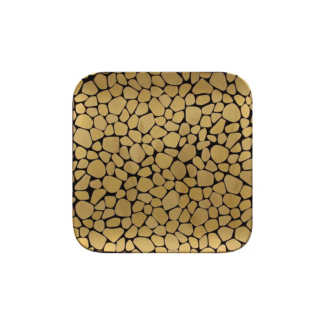 RAK Porcelain PBAUSP22 Square Plate, 8.625" x 8.625", Gold Porcelain, Safe - 12/Case