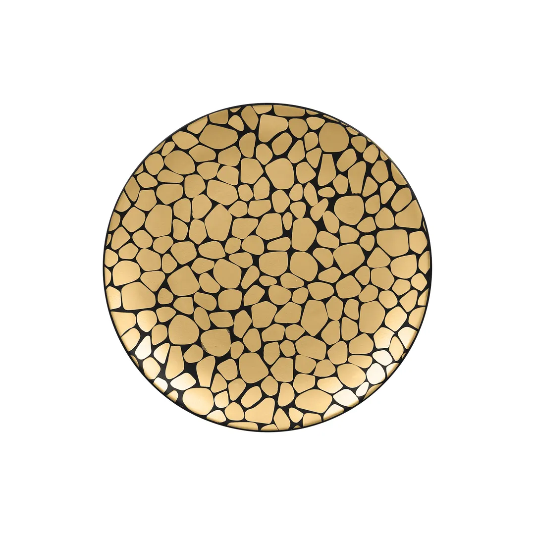 RAK Porcelain PBNNPR24 Plate, 9.44" Dia, Flat Coupe Rim, Gold Porcelain, Dishwasher Safe - 12/Case