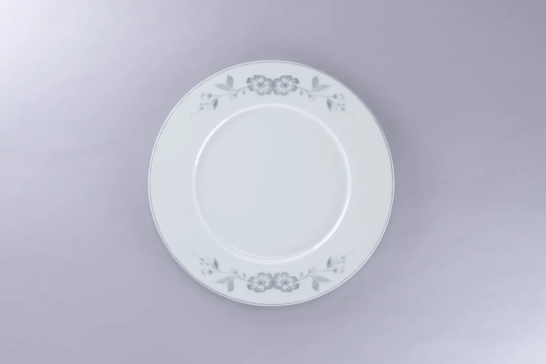 RAK Porcelain PLFDFP25D214 Round Plate, 9.9" White Porcelain, Wide Rim, Oven/Microwave Safe - 12/Case