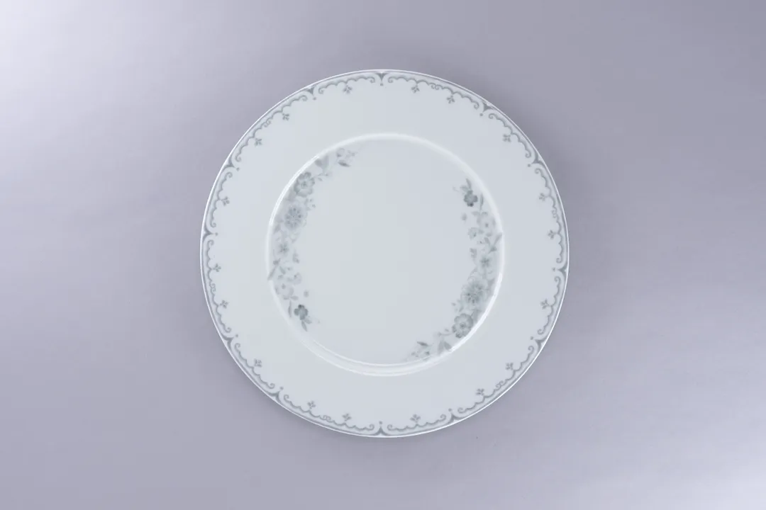 RAK Porcelain PLFDFP27D214 Floret Round Plate, 10.7" Diameter, Wide Rim, Porcelain - 12/Case
