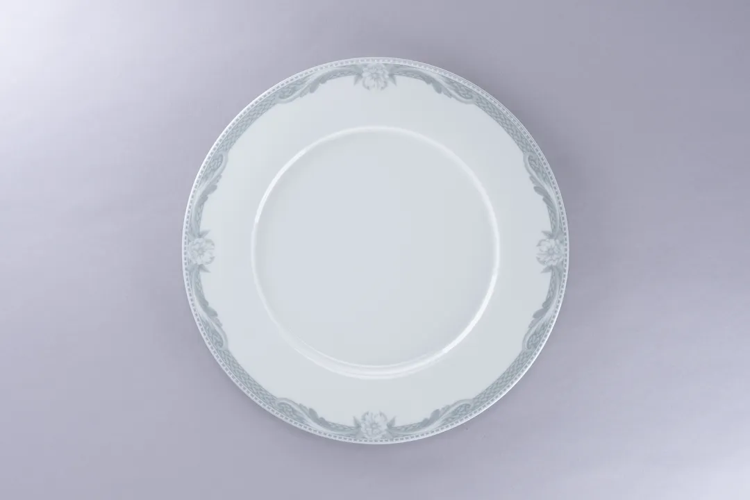 RAK Porcelain PLFDFP29D214 Floret Round Plate, 11"-2/5" White Porcelain, Flat Wide Rim - 12/Case
