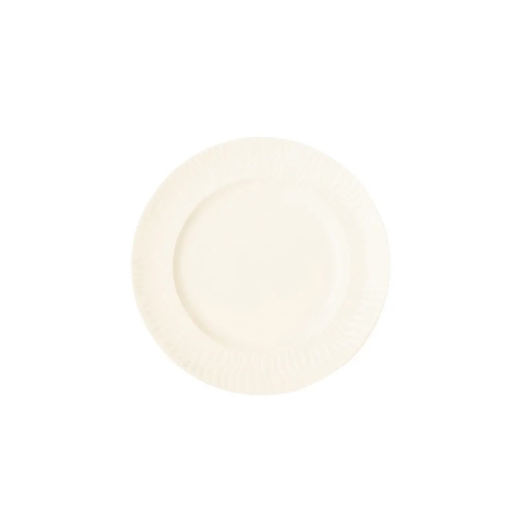RAK Porcelain PLFP15 - 6" Round Porcelain Plate, Wide Rim, Oven Microwave Safe - 24/Case