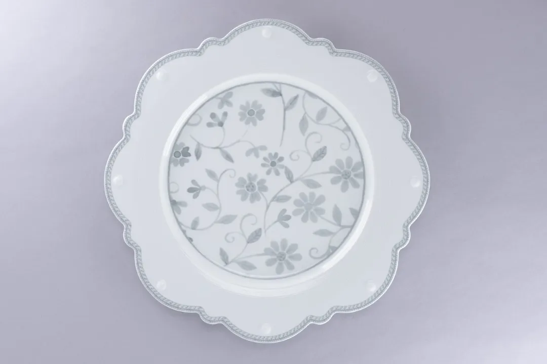 RAK Porcelain PLGDSP33D214 - Floret Scallop Show Plate, Porcelain, Oven/Microwave Safe, 12" , 6/Case