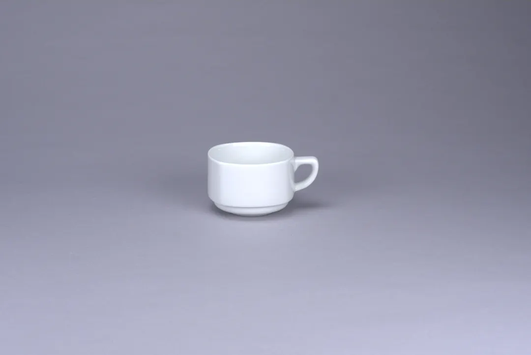 RAK Porcelain PLSKCU17 - 5.8 oz White Porcelain Cup 3.14" Diameter, Polaris Finish, 12/Case