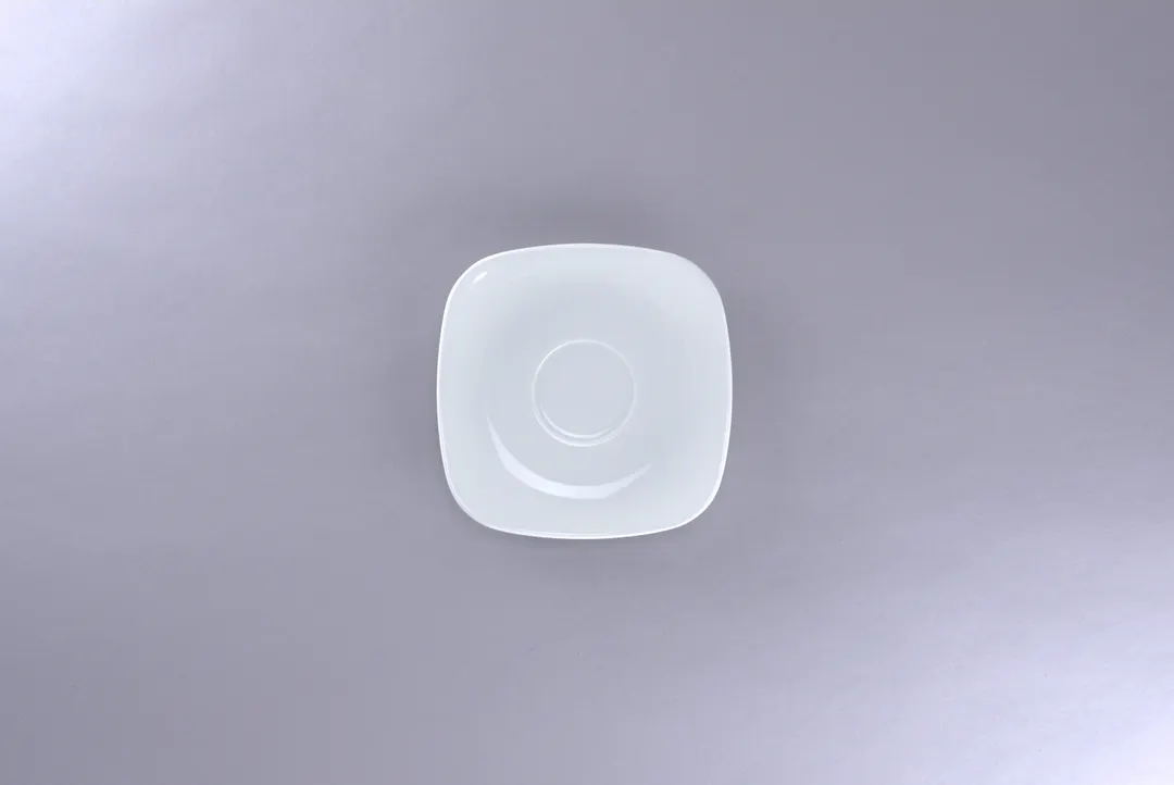 RAK Porcelain PLSKSA14 Square China Saucer, 5.5" x 5.5", White Porcelain, Polaris Finish - 12/Case