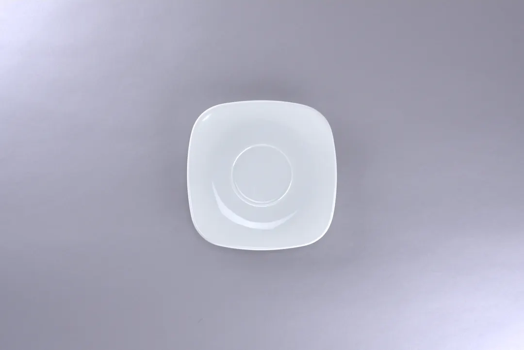 RAK Porcelain PLSKSA16 White Porcelain Saucer, 6.3" x 6.3", Polaris, 12 per case - 12/Case