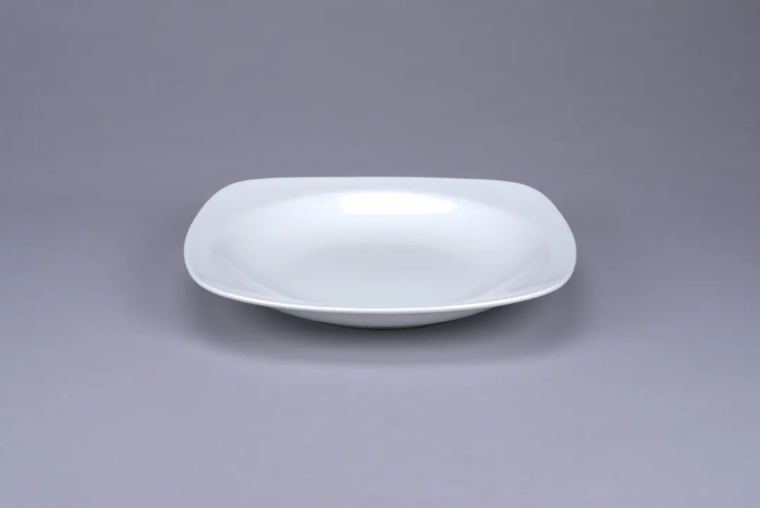 RAK Porcelain PLSKSDP24 Square Deep Plate, 9.4" x 9.4", White Porcelain - 12/Case