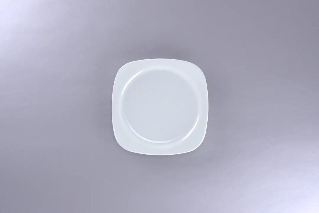 RAK Porcelain PLSKSFP17 - Square White Porcelain Dinner Plate, 6.7" x 6.7", Polaris Finish, 24/Case