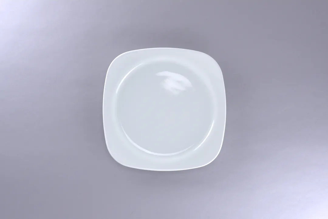 RAK Porcelain PLSKSFP21 Square Flat Plate, 8.3" x 8.3", White Polaris Porcelain, 12/Case