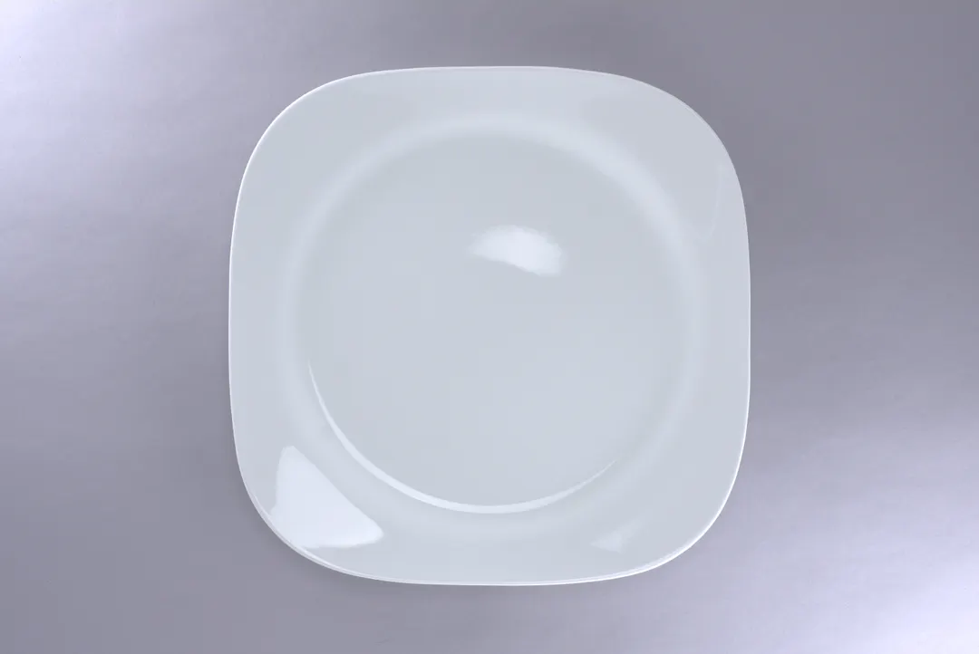RAK Porcelain PLSKSFP31 Square Flat Plate, 12" x 12" White Porcelain, Polaris Finish - 6/Case
