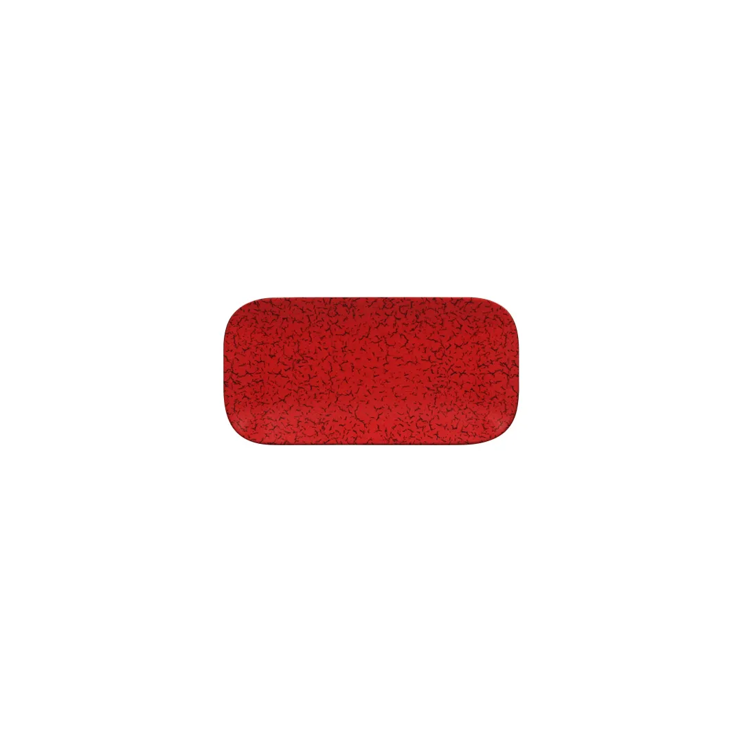 RAK Porcelain RBAURPM22 Ruby Plate 8"5/8" x 4"3/8" Porcelain Red Dishwasher Safe - 12/Case