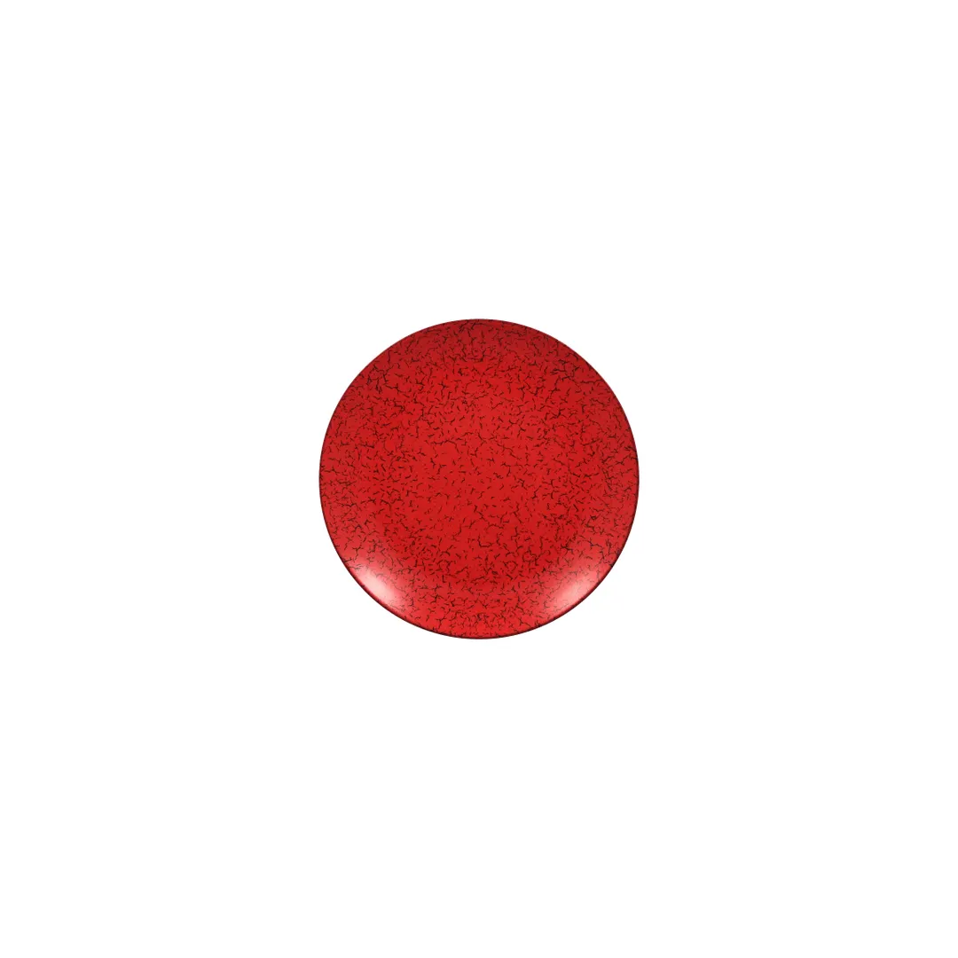 RAK Porcelain RBNNPR18 Ruby Round Plate, 7½" Dia, Coupe Rim, Red, Dishwasher Safe - 24/Case