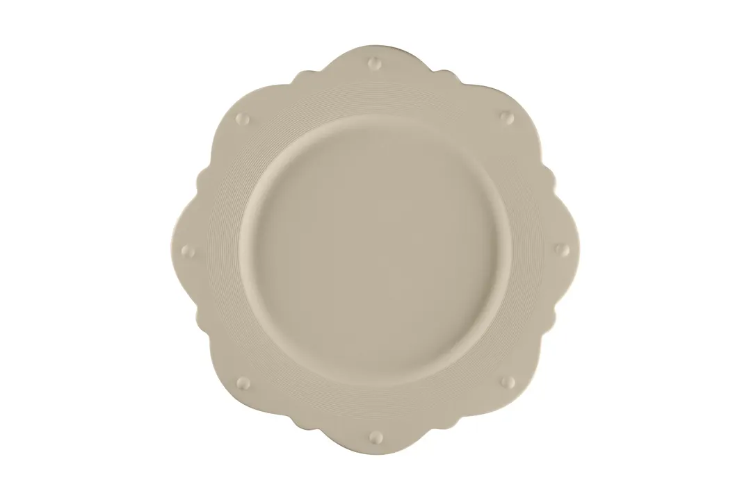 RAK Porcelain REAGDSP33 - Argila Epura Scalop Round China Plate, 13" Diameter Porcelain, 6/Case