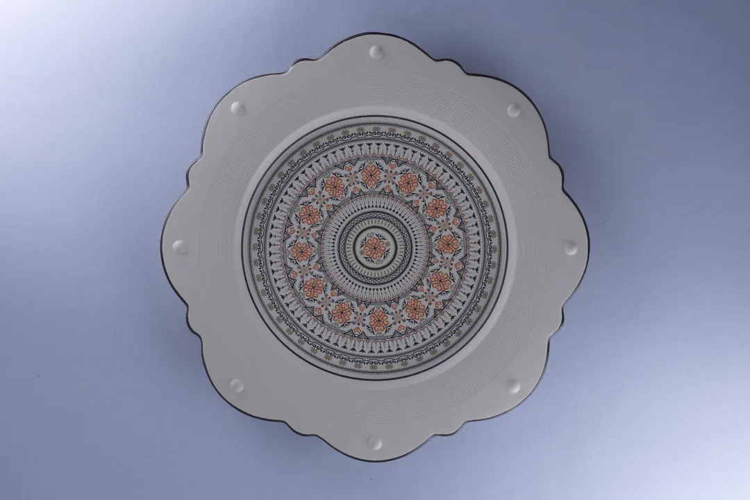 RAK Porcelain REAGDSP33E09 Argila Genoa Scalop Round Plate, 13" Diameter Porcelain - 6/Case