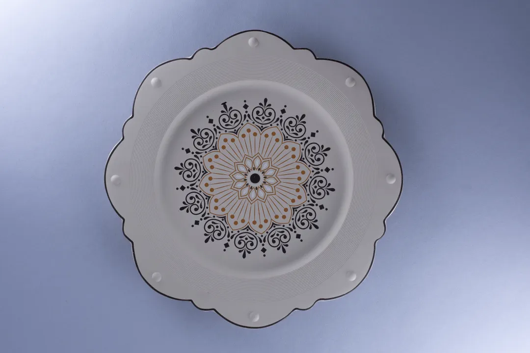 RAK Porcelain REAGDSP33E10 - Argila Cartagena Scalop Round Plate, 13" Diameter Porcelain, 6/Case