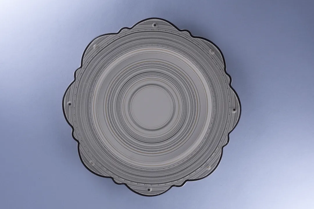 RAK Porcelain REAGDSP33E11 Argila Larissa Scalop Round Plate, 13" Diameter Porcelain - 6/Case