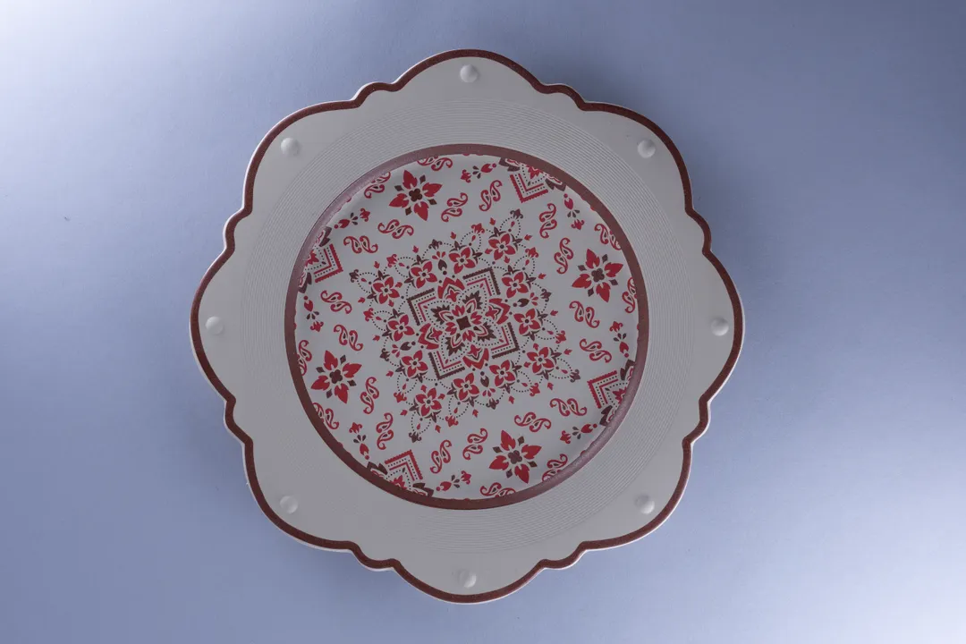RAK Porcelain REAGDSP33E12 Argila Almeria Scalop Round Plate, 13" Diameter, Porcelain, 6/Case
