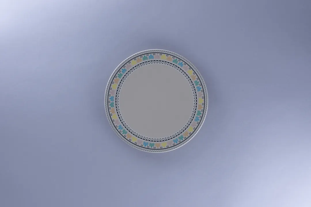 RAK Porcelain REALUFP19E13 Round Plate, 7.3" Diameter, Flat Coupe Rim, Porcelain, 24/Case