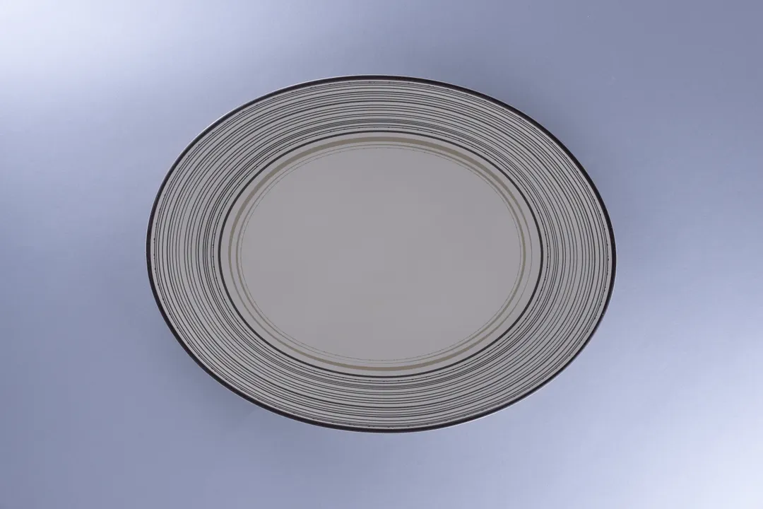 RAK Porcelain REANNOP36E11 Oval Platter, 14.2" x 10.6" Porcelain, Argila Larissa Finish - 6/Case
