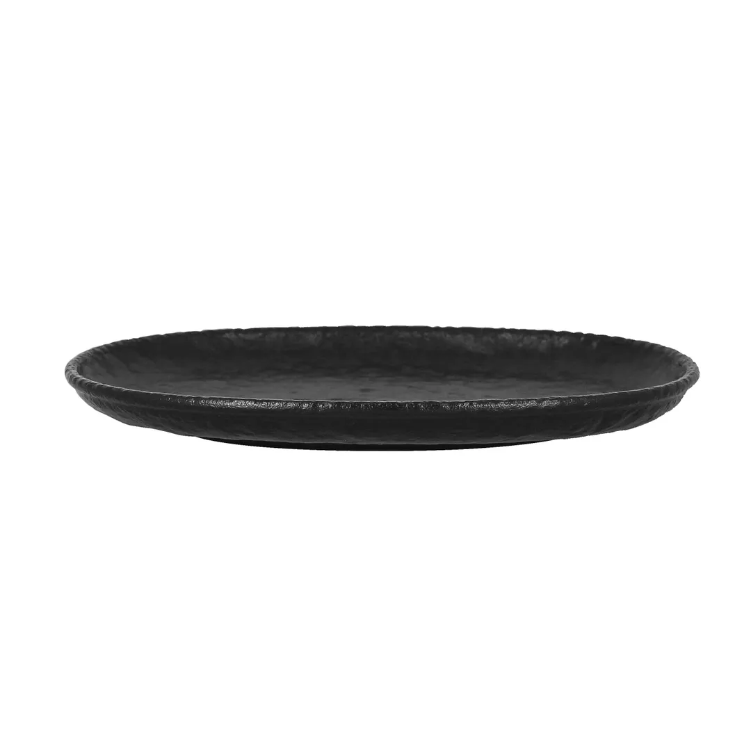 RAK Porcelain RKOP28 - Platter 11" x 8" x 1", Black Porcelain, Coupe Rim, Dishwasher Safe - 6/Case
