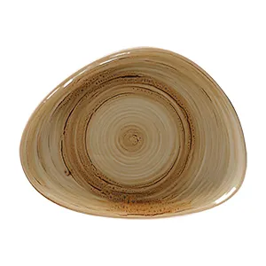 RAK Porcelain SGRFLFP28 Spot Plate, 11" x 8.9" Free‑Form Shape, Flat Edge Porcelain Garnet - 12/Case