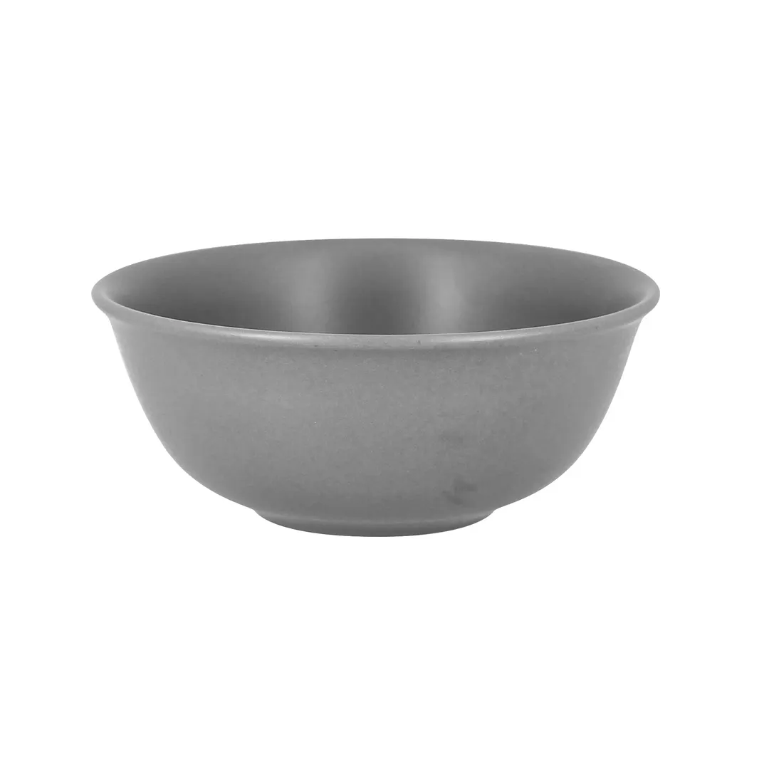 RAK Porcelain SHNNRB16 - Round Grey Rice Bowl, 6" , 19 oz, Dishwasher & Microwave Safe - 12/Case