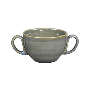 RAK Porcelain SJD116CS28 - 9.45 oz Jade Spot Bouillon Cup, Round Porcelain, Oven Safe - 12/Case