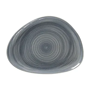RAK Porcelain SJDFLFP28 Spot Plate, 11" x 8.9" Free‑Form Shape, Flat Edge Porcelain Jade, 12/Case