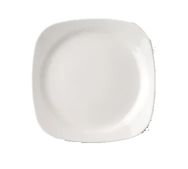 RAK Porcelain SKSFP21 - 8¼" Square Flat Edge Porcelain Plate, Dishwasher Safe, High Chip - 12/Case