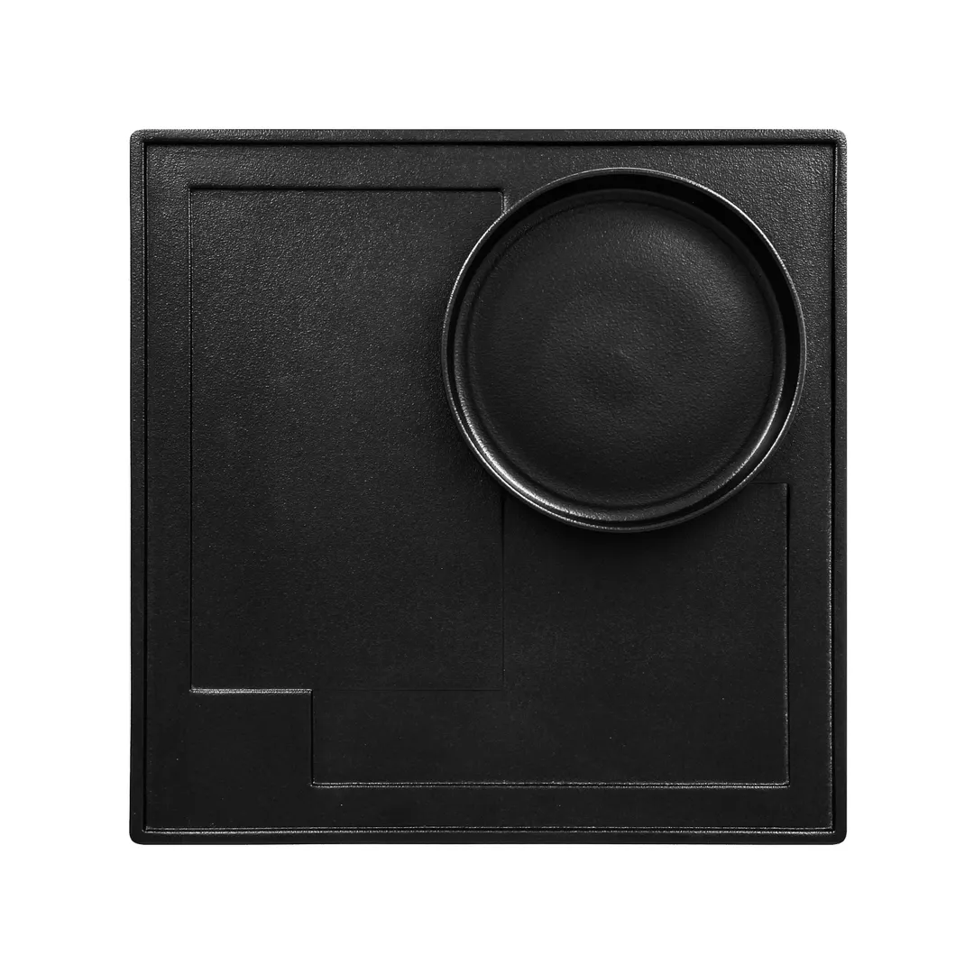 RAK Porcelain SNGPYS30 Square Platter 11.8" x 11.8" Black Porcelain Microwave Safe - 6/Case
