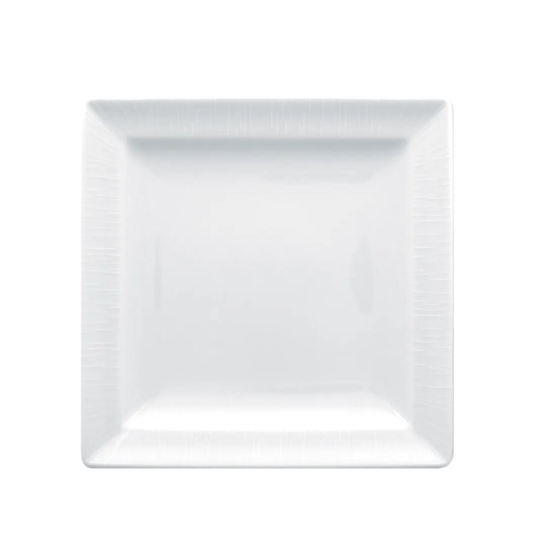 RAK Porcelain SOPCLSP17 Plate, 6.7" Square White Porcelain, Microwave/Dishwasher Safe - 12/Case