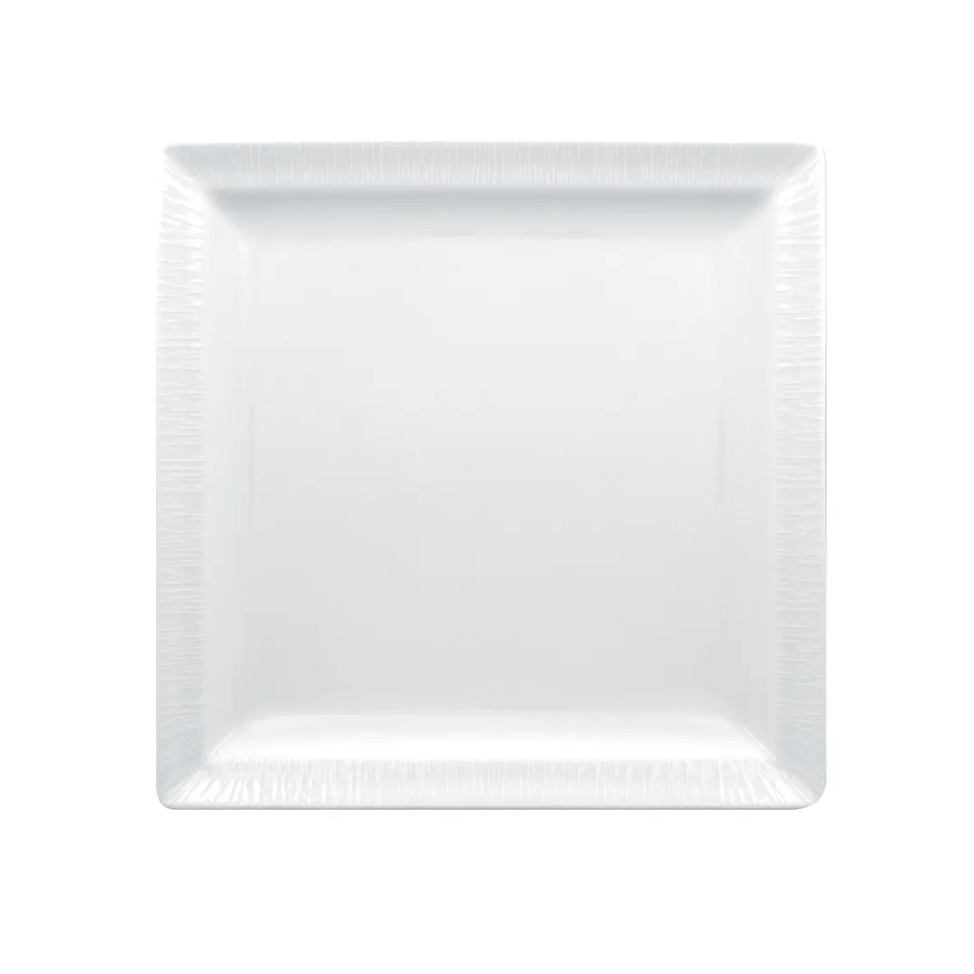 RAK Porcelain SOPCLSP24 - 9.438" Square White Porcelain Plate, Fridge/Freezer/Oven Safe - 12/Case