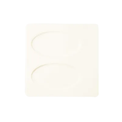 RAK Porcelain SPAN30 - 11" Square Spice Plate with Oval Wells, Porcelain, Microwave Safe - 6/Case