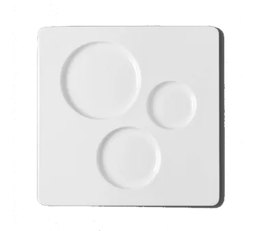 RAK Porcelain SPCH30 Chives Square Plate, 11.8" Flat Edge, Dishwasher & Microwave Safe - 6/Case