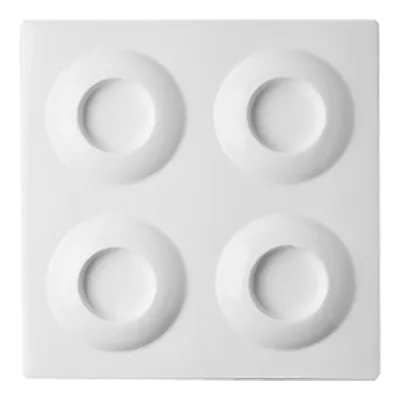 RAK Porcelain SPSP41 - Spice Curry Tray, 11" Square, 4‑Compartment, Dishwasher Safe - 1/Case