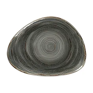 RAK Porcelain SPTFLFP28 Spot Plate, 11" x 8.9" Free‑Form Shape, Flat Edge Porcelain Peridot - 12/Case