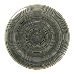 RAK Porcelain SPTNNPR31 Spot Plate, 12.2" Round Flat Coupe Rim, Porcelain, Peridot, 6/Case