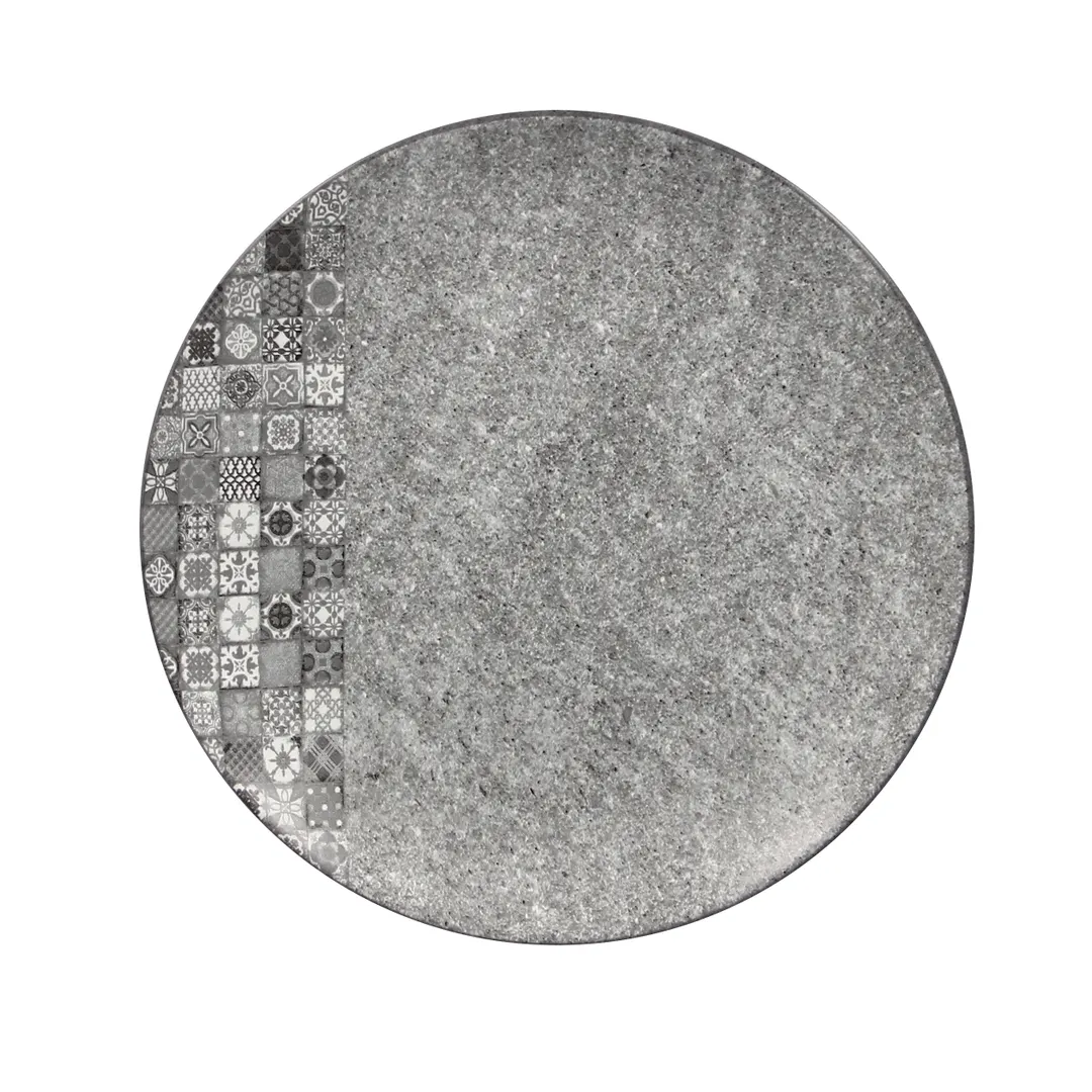 RAK Porcelain SRNNPR24 Round Plate 9-7/16" Porcelain, Coupe Rim, Microwave/Dishwasher Safe - 12/Case