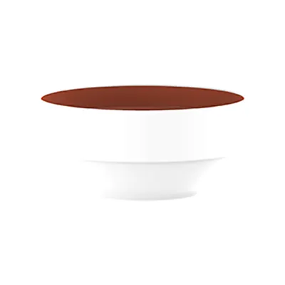 RAK Porcelain SSBW13BLBR - 5" 14oz Porcelain Bowl, White with Blue Rim, Dishwasher Safe - 12/Case