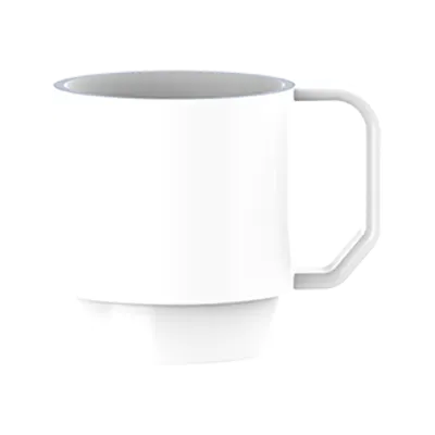 RAK Porcelain SSMG42BL - 14.2 oz Sensate China Mug, White/Blue Rim, Oven/Microwave Safe - 12/Case