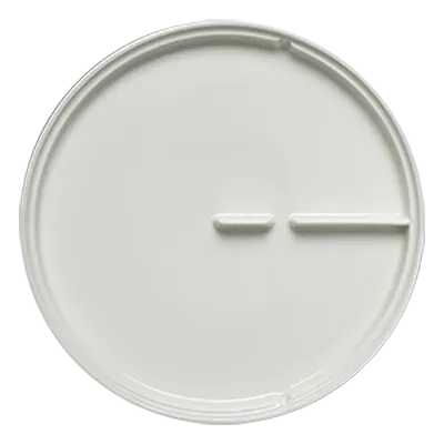 RAK Porcelain SSPR24 Sensate Round Plate, 9.4" White Embossed Rim, Dishwasher Safe - 6/Case