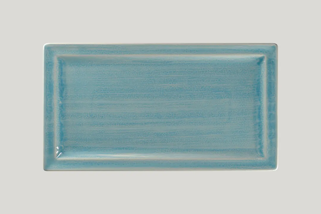 RAK Porcelain SSRCLRP38 - Rectangular Tray 8.25" x 0.95" Porcelain Sapphire Oven Safe - 6/Case