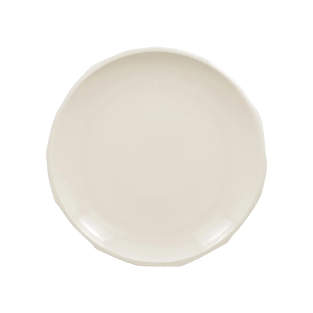 RAK Porcelain STCP20OC18 Sketches Round Plate 7-7/8" Dia Flat Edge Porcelain Microwave Safe - 12/Case