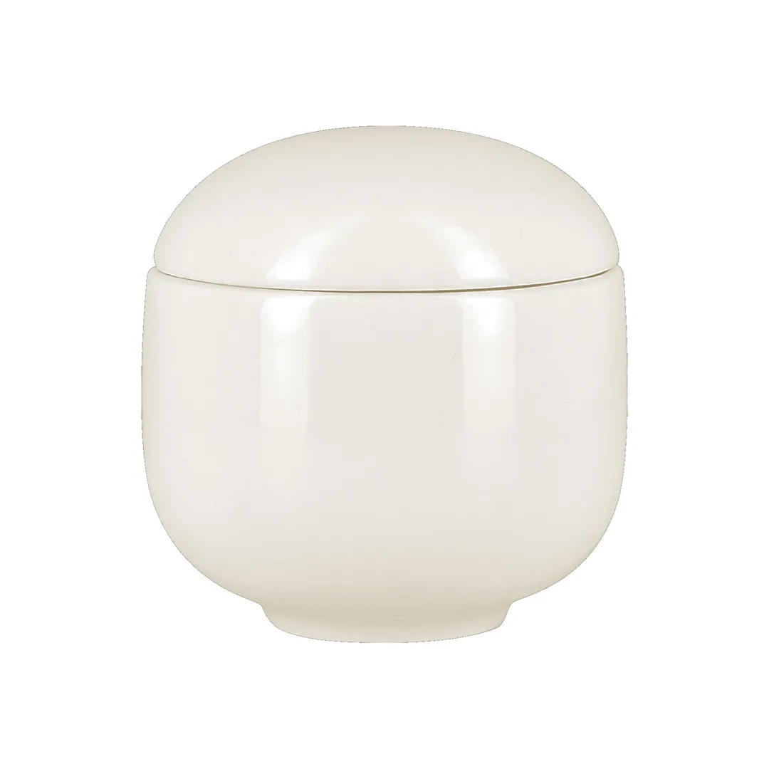 RAK Porcelain STSU19 Sugar Bowl, 6‑2/5 oz (3‑1/8" Dia x 3‑3/8" H) with Lid Dishwasher Safe - 12/Case